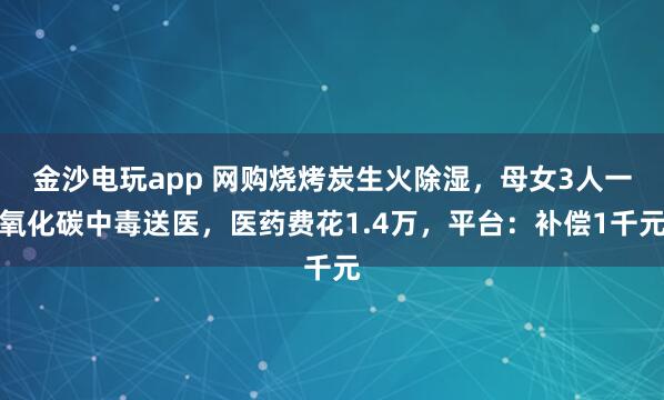 金沙電玩app 網(wǎng)購燒烤炭生火除濕,母女3人一氧化碳中毒送醫(yī),醫(yī)藥費花1.4萬,平臺:補償1千元